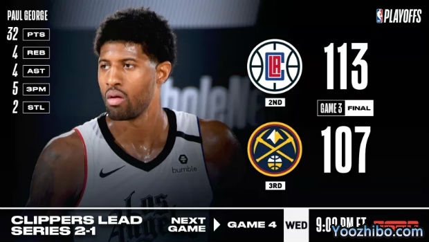 <a href=/lives/lanqiu/clippers/ target=_blank class=infotextkey>快船</a>逆转<a href=/lives/lanqiu/nuggets/ target=_blank class=infotextkey>掘金</a>大比分2-1领先!