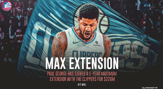 保罗-乔治续约<a href=/lives/lanqiu/clippers/ target=_blank class=infotextkey>快船</a>